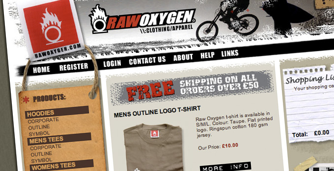 Raw Oxygen - Website Design