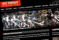 Hot Pursuit Cycles - Website Design