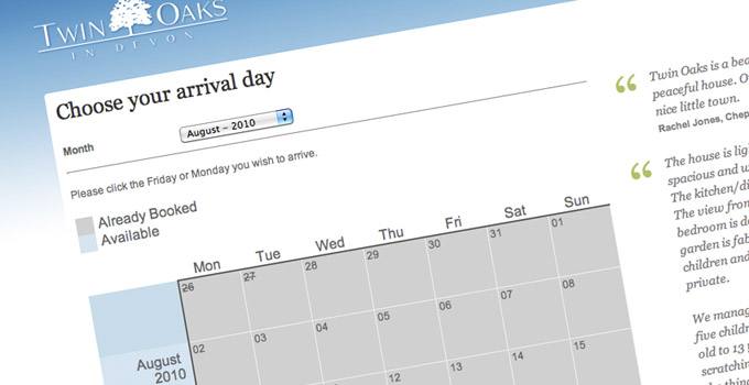 Twin Oaks - Website Design